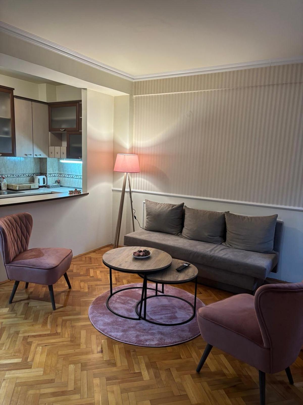 Lovely Square Apartment Purple Velvet 斯科普里 外观 照片